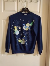 Blair Vintage Blue Christmas Snowmen Sweatshirt  - $9.89