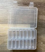 Mathtoxyz Small Bead Organizer 15 Pieces Plastic Storage ‎‎6.73&quot;L x 2.4&quot;... - $17.82