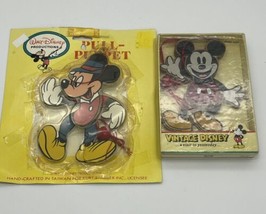 Vintage Disney Mickey Mouse Pull Toy Puppet Christmas Tree Decorations Adler - £14.94 GBP