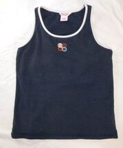 80s Abercrombie Athletics Tank Top Built in Bra Navy Cami Size XL - $22.68