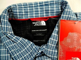 The North Face Blue Plaid McGee Woven Short Sleeve Shirt UPF 30 Mens Sma... - £33.96 GBP