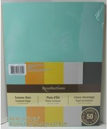 Recollections Cardstock Paper 8 1/2&quot; x 11&quot; 50 Sheets 65 lb 5 color SUMME... - $18.90