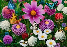 &quot;NEW&quot; flowers, butterflies Jigsaw puzzle 11x14 - 252 pcs  boardgame nature - £28.28 GBP