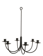 6 ARM WROUGHT IRON CANDLE CHANDELIER Amish Handmade Country Candelabra USA - €120,55 EUR