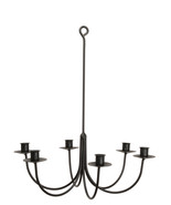 6 ARM WROUGHT IRON CANDLE CHANDELIER Amish Handmade Country Candelabra USA - $2,586.89 MXN