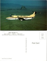 USA New Mexico Monument Valley Shiprock Mesa Airlines Beech 1900C-1 VTG Postcard - £7.48 GBP