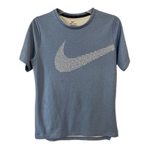 Nike Dri-FIT Standard Fit Graphic T-Shirt – Blue Swoosh Logo – Youth XL ... - $18.00