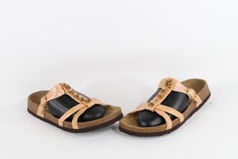 Vintage Betula Birkenstock Womens 7 Distressed Jeweled Snakeskin Strap Sandals - £51.27 GBP