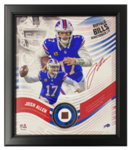 Josh Allen Buffalo Bills Framed 15&quot; x 17&quot; Game-Used Football Collage LE ... - £209.78 GBP