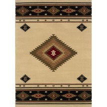 Oriental Weavers Hudson 087I1 8x11  Rectangle - Beige/ Green-Polypropylene - £463.25 GBP