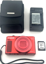 Canon Power Shot SX620 Hs Digital Camera Red 20.2MP 25x Zoom Wi Fi Hd Mint - £231.00 GBP