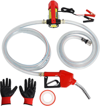 Upgrade Fuel Transfer Pump 12 Volt with Filter+Nozzle+Suction Hose for D... - $145.95