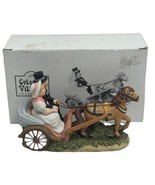 1995 Lefton Colonial Village Collection Figure Couple On Coach #10615 Vi... - $18.00