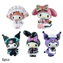 5Pcs Mini Sanrio Kuromi My Melody Anime Action Figure Toy Set Cake Toppe... - $275.70 MXN