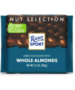Ritter - Dark Chocolate with Whole Almonds (100g/3.5 oz) - £2.75 GBP