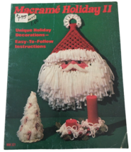 Macrame Holiday II Pattern Booklet Christmas Tree Holidays Wreath Snowma... - $7.99