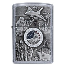 Zippo Windproof Lighter Joined Forces Emblem Street Chrome - £52.46 GBP