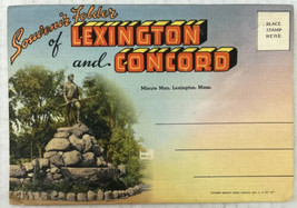 Lexington and Concord Massachusetts 18 Postcard Souvenir Folder - £7.75 GBP