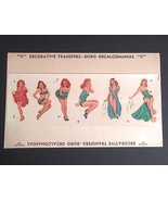 Bathing Pinup Girls Water Slide Transfer Unused Decal Sheet c1950s Duro ... - $149.99