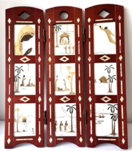 3 Panel African Art Display Greeting Cards by Rwanda Genocide Survivor 20&quot; Tall - £127.60 GBP