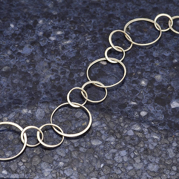 Sterling Silver Chain by the Foot - Handmade Lg Circle Chain - $81.40