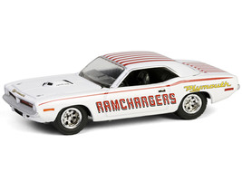 1970 Plymouth Hemi Barracuda &quot;Ramchargers&quot; White with Red Stripes &quot;Running on Em - $22.79