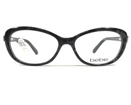 Bebe NECESSARY BB5097 JET 001 Eyeglasses Frames Black Cat Eye 52-15-135 - £73.36 GBP