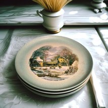 Rare Currier &amp; Ives 4 Plates The Homestead In Winter Collection Beagle APRIL1975 - £45.03 GBP