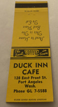 Vintage Matchbook Cover Matchcover Duck Inn Cafe Port Angeles WA - £2.61 GBP
