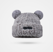 Super cute Bear winter hat,kawaii plush Bear warm hat,Cute winter pompom... - £30.35 GBP