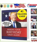 Authentic Trump Voice Talking Birthday Card - Fun Patriotic Greeting - $280.49 MXN