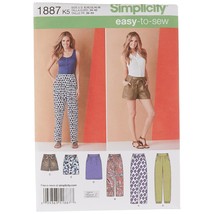 Simplicity US1887K5 Easy to Sew Women&#39;s Pants, Shorts, and Skirt Sewing ... - £9.86 GBP