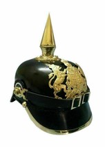 German Officer&#39;s Spike Helmet Prussian Pickelhaube WWI Brass Helmet WWI &amp; WWII - £78.98 GBP