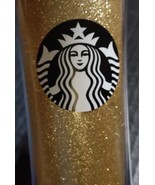 Starbucks Tumbler Gold Sparkle Glitter Coffee Cup Plastic Tumbler 16oz W... - €7,78 EUR