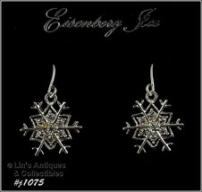 Eisenberg Ice Rhinestone Snowflake Earrings (#J1075) - £22.38 GBP