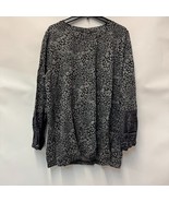 Kobi Halperin Women XXL Grey Cheetah Print Long Sleeve Sweatshirt NWT CY86 - $154.61 CAD