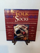 FOLK SOCKS Knitting Book Nancy Bush 18 Traditional Patterns Wool Cotton Lace - £7.59 GBP