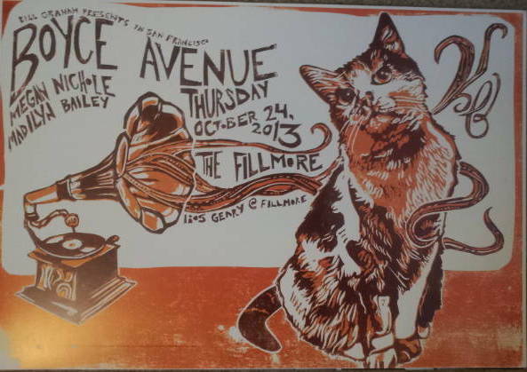 MINT BOYCE AVENUE Fillmore Poster 2013 - $21.49