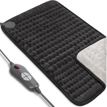XL Heating Pad for Back Pain &amp; Cramps Relief Eligible Auto Shut Off Black/Gray - £18.76 GBP