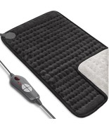 XL Heating Pad for Back Pain &amp; Cramps Relief Eligible Auto Shut Off Blac... - £18.32 GBP