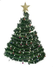 Brillihood DIY Wall Mounted Christmas Trees with LED RGB Light - £14.70 GBP