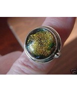 (#DR10-8) Size 10  DICHROIC GLASS SILVER RING JEWELRY Sterling - $42.29 CAD