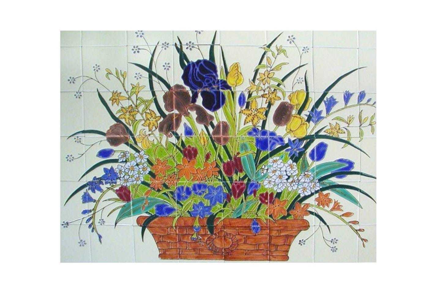 Mexican Talavera High Relief Mural - Florero6 - - $399.00