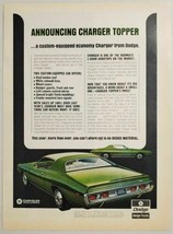 1971 Print Ad Dodge Charger Topper with White Vinyl Top  - £7.25 GBP