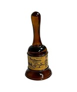 Space Needle Brown Glass Bell Seattle Washington 6 1/2&quot; Glass Clapper Vi... - £16.86 GBP