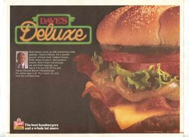 Wendy's Old Fashioned Hamburgers Dave's Deluxe Placemat 1980's - $17.82