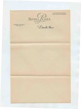 Hotel Plaza Sheet of Stationery Danville Illinois 1940&#39;s - £14.16 GBP