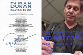 Roger Taylor signed Duran Duran Hungry like the Wolf Lyrics sheet COA Proof auto - £155.94 GBP