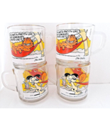 4X  Vintage Garfields McDonalds Cups Mugs 1978 Jim Davis Collectible - £15.49 GBP
