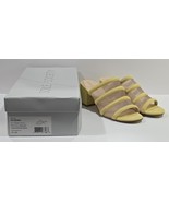Womens 8.5M Pale Yellow Sole Society Open Toe Suede Leather Heels Shoes ... - $39.40 CAD